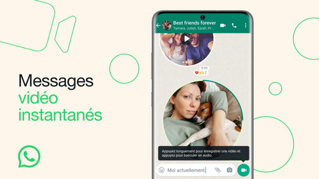 WhatsApp les vidéos instantanés