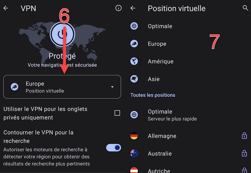 VPN gratuit d’Opera APP