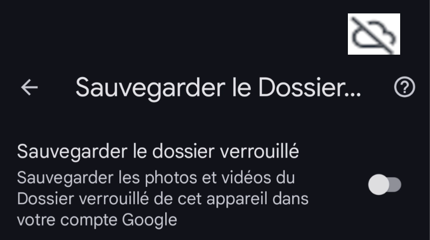 dossier verrouillé de Google Photos