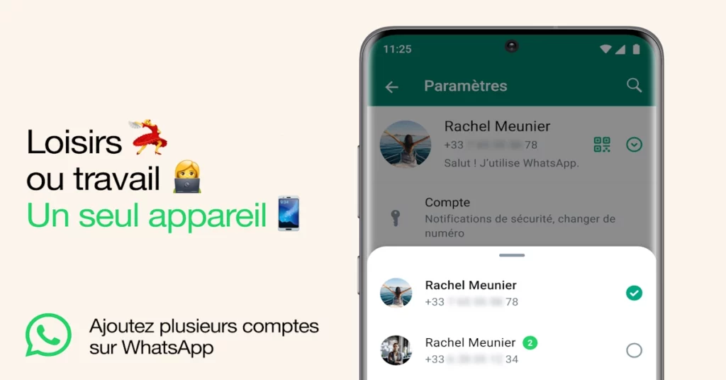 WhatsApp comptes multiples