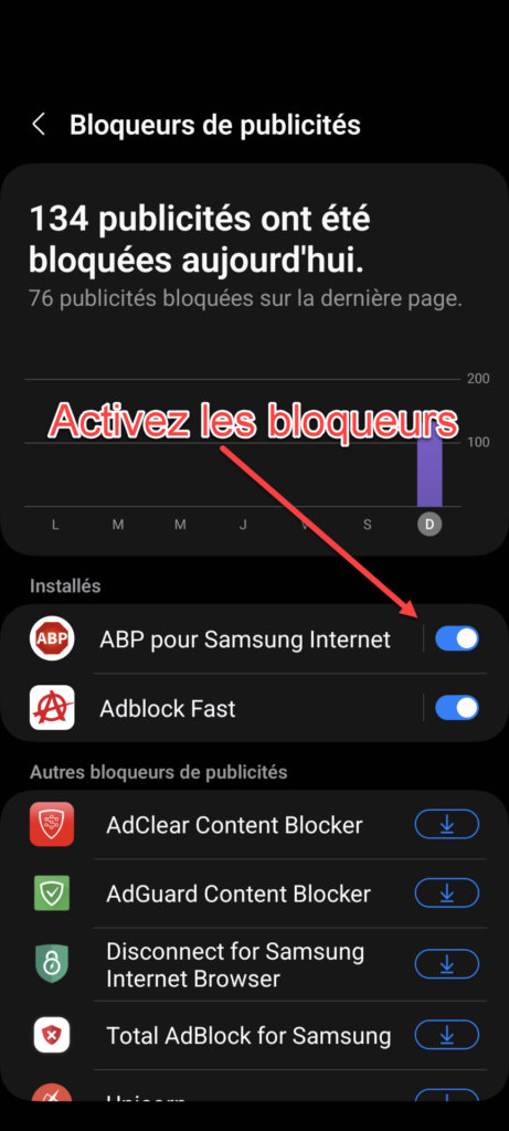 bloqueurs de publicité screenshot 4