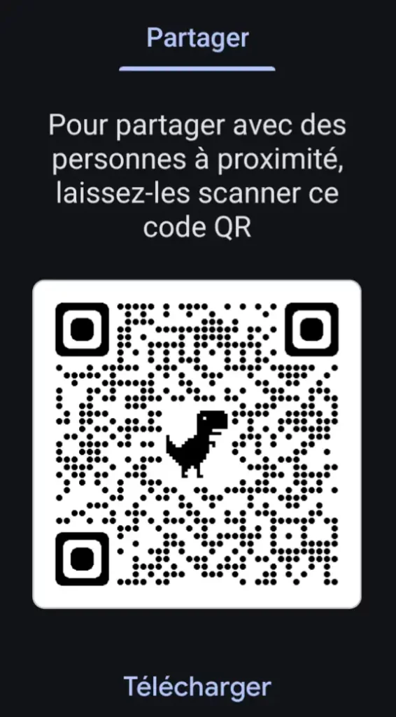 code QR Partage de pages web