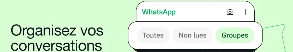 WhatsApp les filtres de discussion.