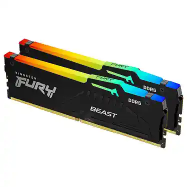 PC gaming Mémoire vive: Kingston FURY Beast RGB 32 Go (2 x 16 Go) DDR5 6000 MHz