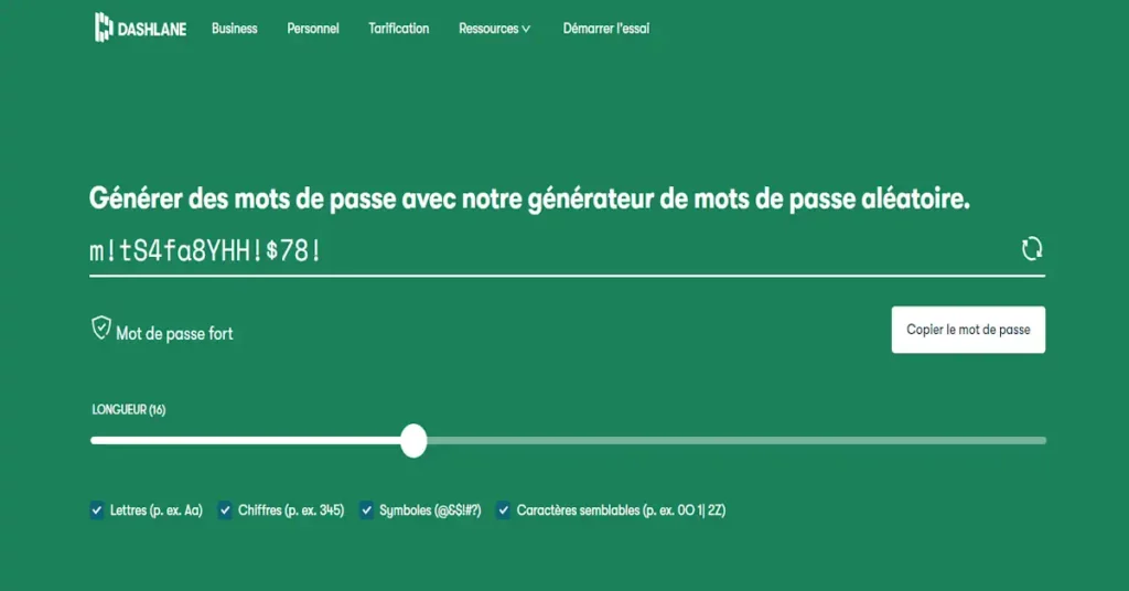 mots de passe Dashlane