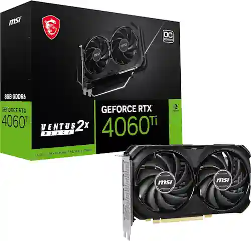 MSI GeForce RTX 4060 Ti VENTUS 2X Black 8G OC