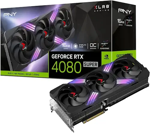 carte graphique PNY GeForce RTX™ 4080 SUPER 16GB VERTO™ Overclocked Triple Fan DLSS 3