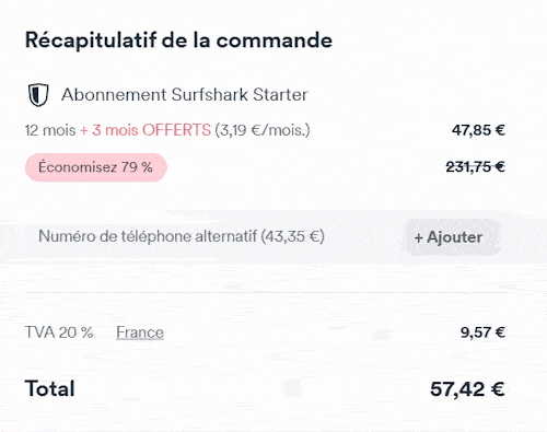 surfshark prix